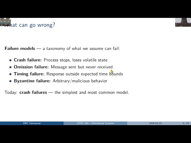CPSC 416 W25T2 Distributed Systems