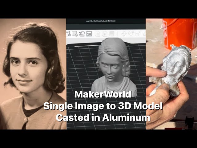 MakerWorld Single Image to 3D Model Casted in Aluminum