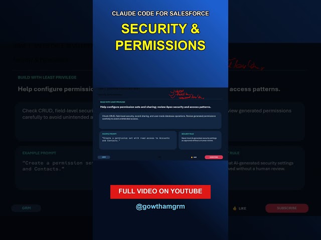 Claude Code for Salesforce: Security and Permissions Best Practices #shorts