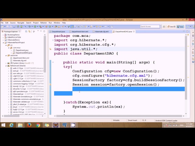 Fetching Records from Database using Hibernate Framework