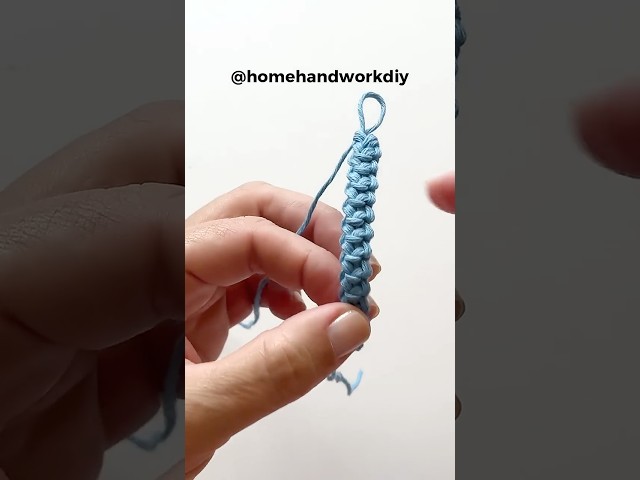 Look how easy it is to crochet this cute CORD! #crochetforbeginners