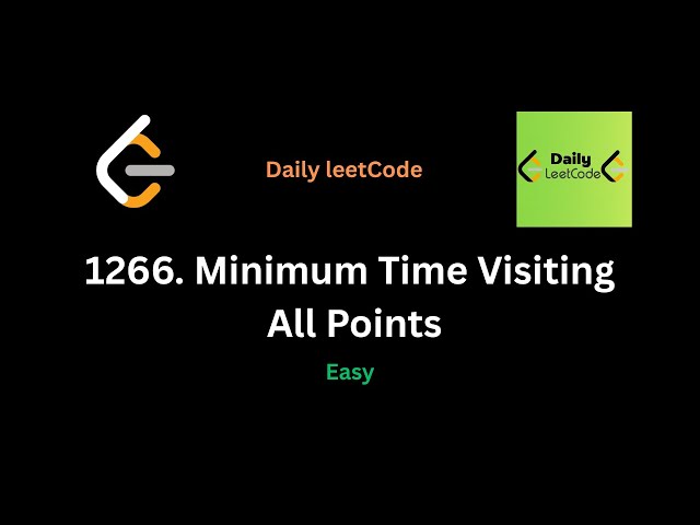 1266. Minimum Time Visiting All Points