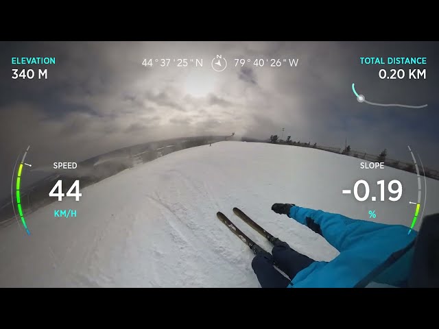 Carving down Thunderball Run at MSLM