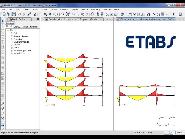 ETABS - 17 Sequential Construction: Watch & Learn