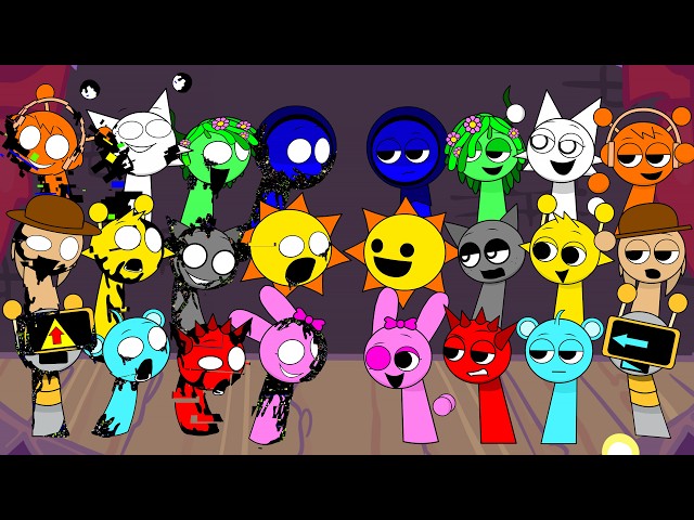 ALL Sprunki Glitched VS Sprunki Normal 🎶 (FNF Blueballed but Sprunki Characters Sing It)