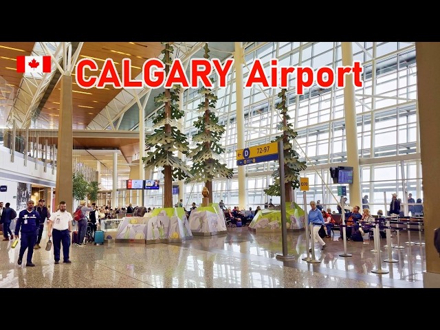 CALGARY Airport Walking Tour | Canada Alberta 4K