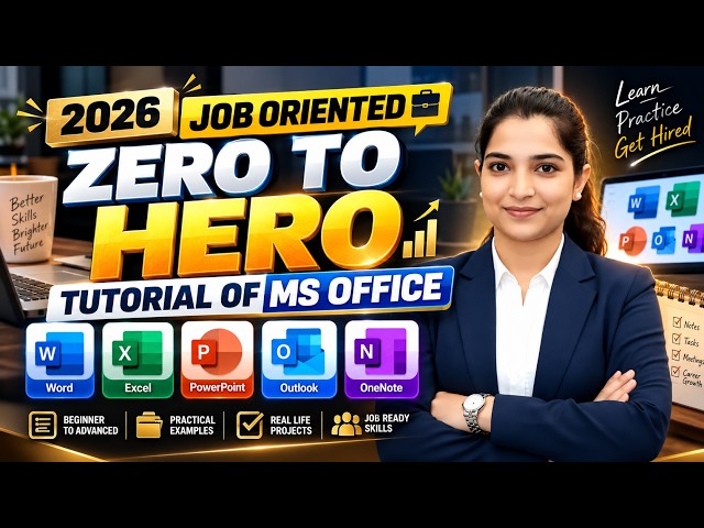 Zero to Hero Ms Office Suite 2026 | Job Oriented Course