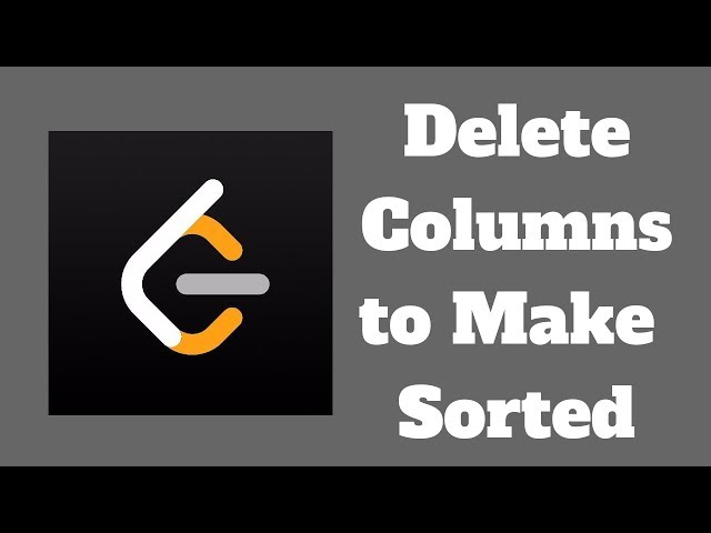 LeetCode Algorithms Easy: Delete Columns to Make Sorted