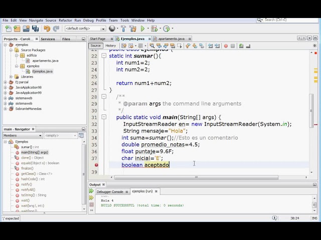 ejemplo de boolean en java