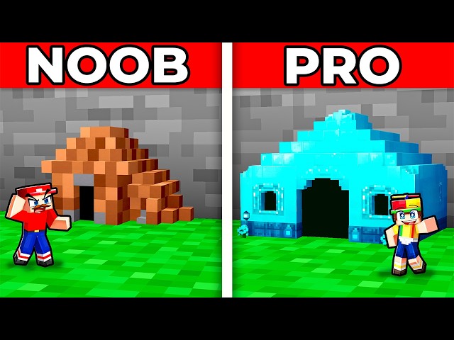NOOB vs PRO MINI BASES in Minecraft!