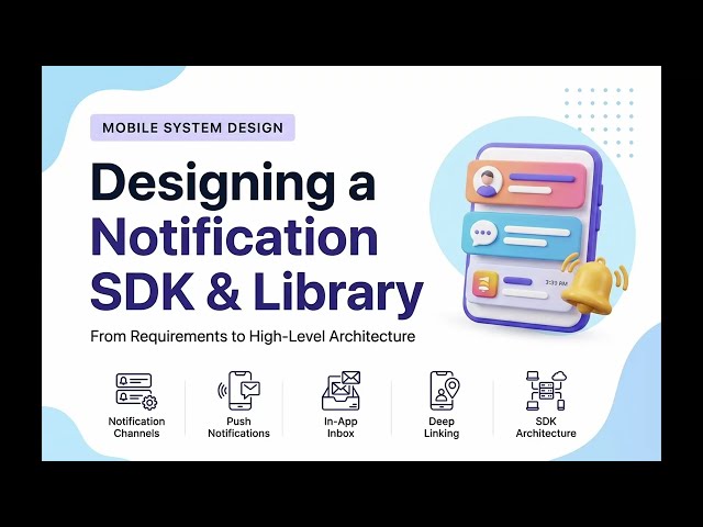 Mobile System Design Interview | Design a Notification Library / SDK