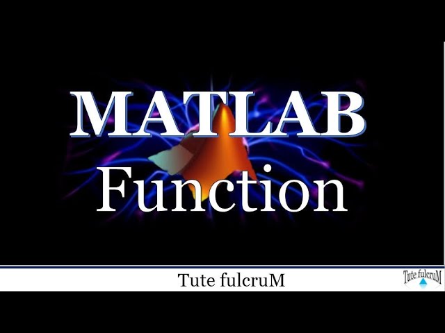 Topic 17: Matlab Function|Function Function in matlab|matlab programming