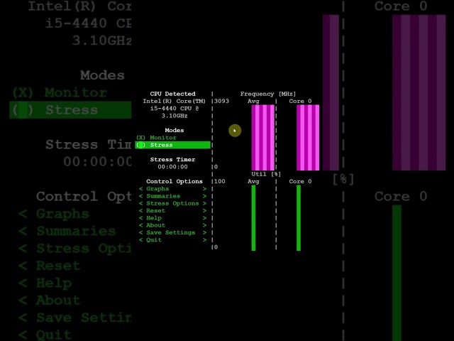 Monitoreo y prueba de stress de CPU con python s-tui #shorts