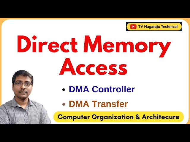 Direct Memory Access (DMA) in Computer Organization | DMA Controller & DMA Transfer  | COA
