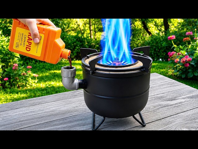 No electricity, no gas! This DIY 3-in-1 waste oil stove gives you free heat! Hidden free energy 🔥