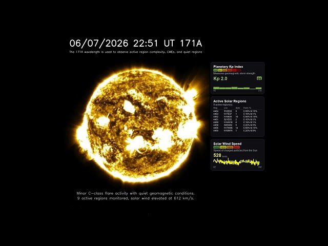 Sun 24 Hour Timelapse All Wavelengths | June 07, 2026