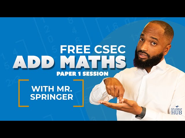 Quick Paper 1 Review - Add Maths 2025