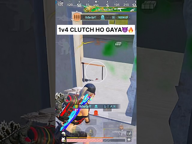 One vs Four 💀 Unreal Clutch by Ryder OP 😱 #shorts #bgmi #trending