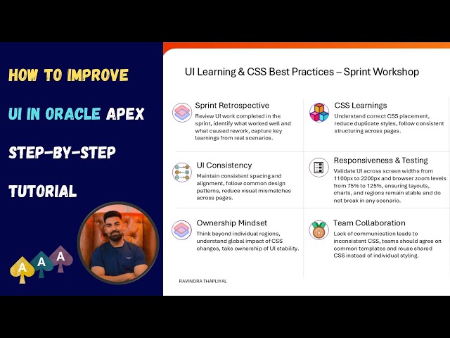 Oracle APEX UI Design Tutorial | Improve Page Design Step by Step