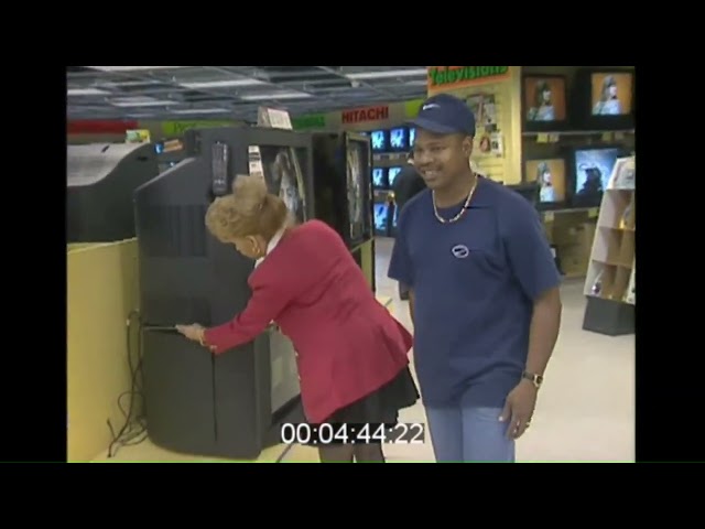 Shopping for TV's at a BrandsMart store in 1996