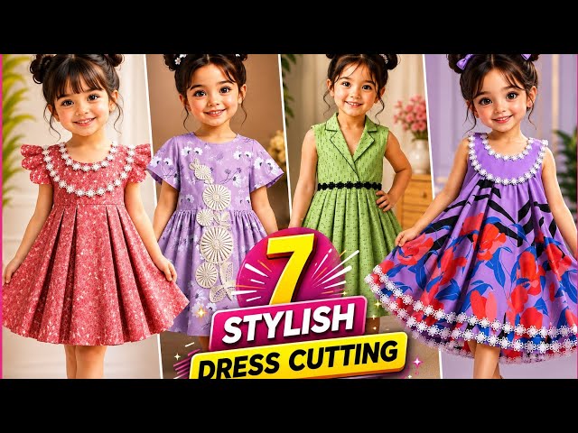 7 stylish dress cutting tutorial for learning beginners || easy sewing for learning beginners ||