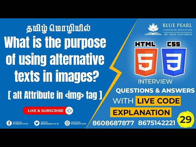 What is the purpose of using alternative alt text in image What is Alt text & how to write them HTML