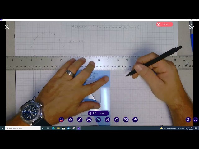 3 Section Elbow Development / Sheet Metal Layout
