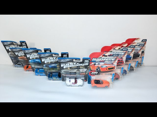 Majorette JDM Legends vs Hot Wheels Silver Series Fast & Furious Graphic Remix