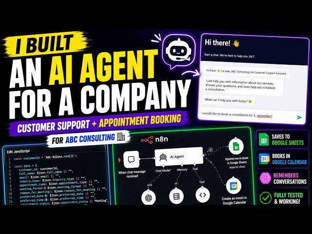 How to Build an AI Customer Support Agent for a Company 🤯 | Full n8n Tutorial