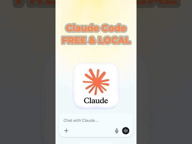 How to Run Claude Code LOCALLY for FREE! 🤯 #ai #claude #ollama #localai #programming #tech #gemma