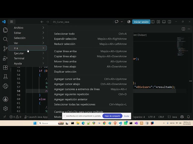 Programa en Java Funcion Recursiva para División Entera