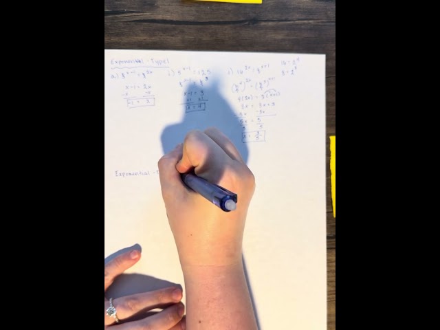 Solving Exponential Equations 