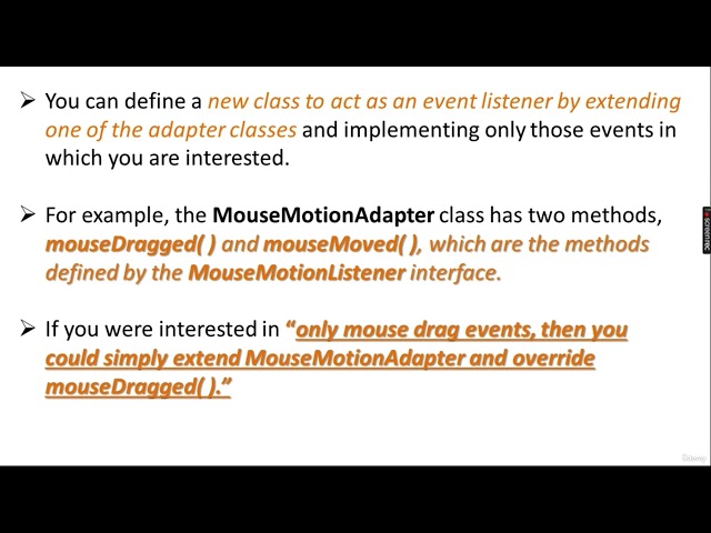 Event Handling theory part5 | Java