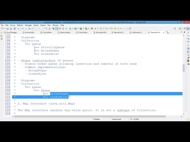 Understanding the Java Collection Framework: List, Set, Queue, and Deque Hierarchy