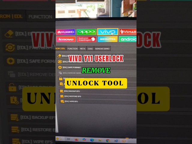 Vivo Y11 ( CPH 1906 ) Frp And Userlock Remove  Unlock Tool 100% Done #foryou #shorts #userlock #frp
