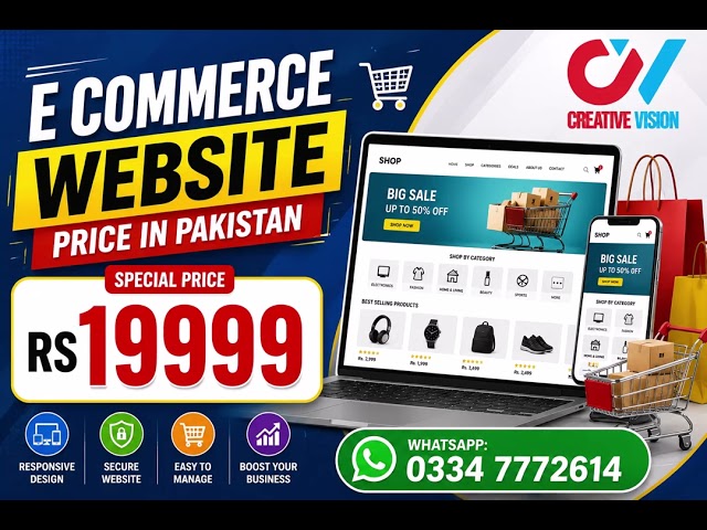 Ecommerce Website Price in Pakistan 2026 | WordPress, HTML, CSS, JavaScript, Bootstrap, PHP