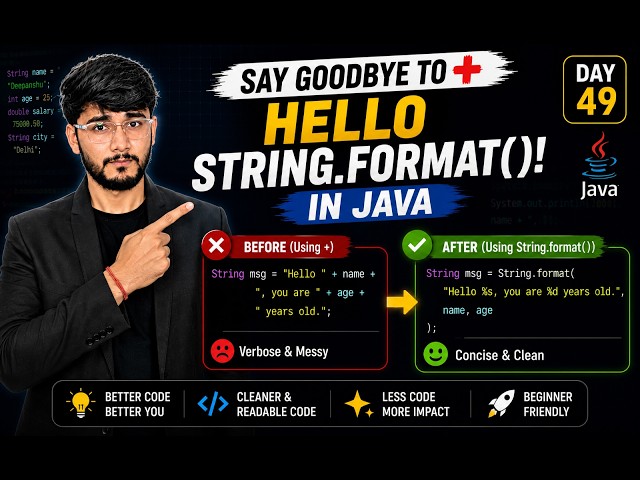 Stop Using + for Strings! Learn String.format() in Java ⚡ [2026]