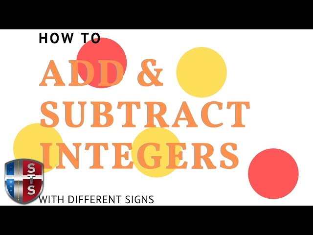 How to add and subtract integers with different signs