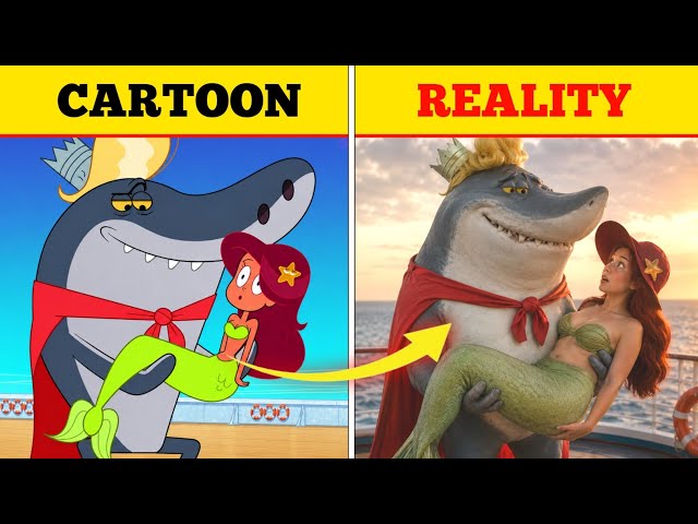 Zig and Sharko cartoon characters in real life🧐 #cartoon