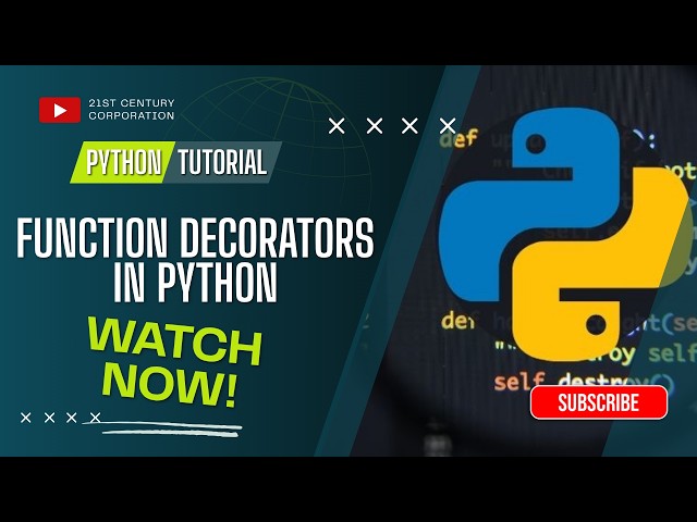 Learn Python Decorators in 6 minutes | Python Full Tutorial for Beginners