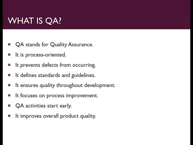 Top MNC Interview Question #8 | What is QA? #shorts
