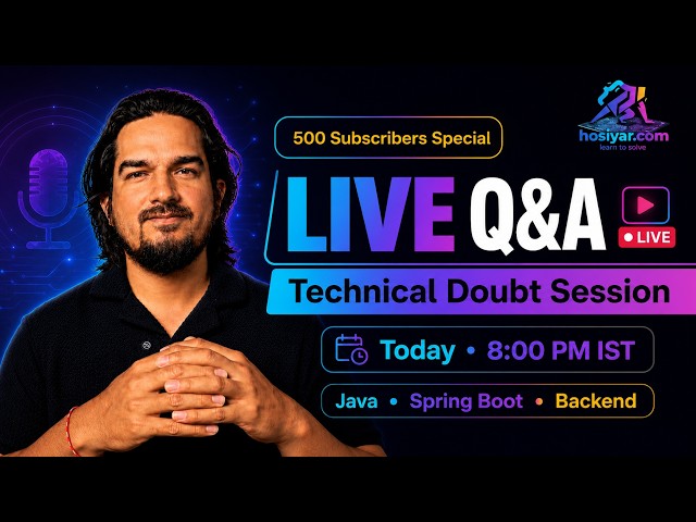 Ask Your Technical Doubts LIVE! | Career | Interviews | Live #1