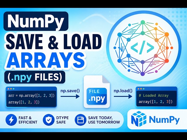 NumPy Save & Load Arrays (.npy Files) - np.save() and np.load() Explained for Be