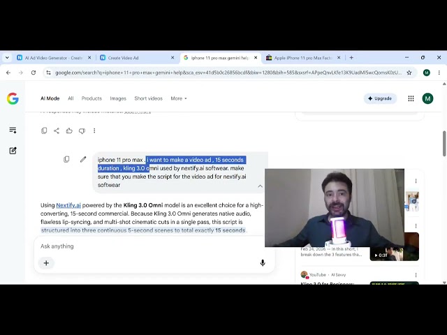 Nextify.ai step by step video ad creation in seconds
