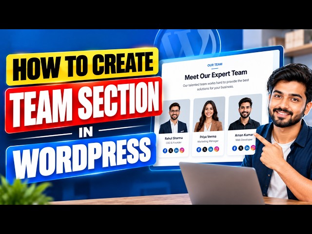 How to Add Team Section in WordPress | WordPress Tutorial for Beginners