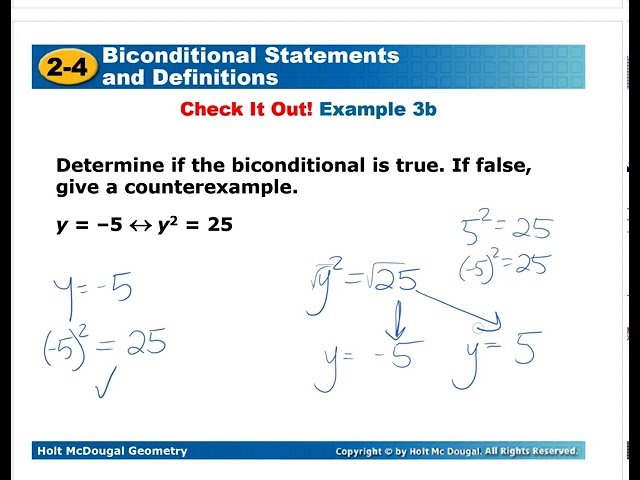 2.4 Biconditional Statements (Geom)
