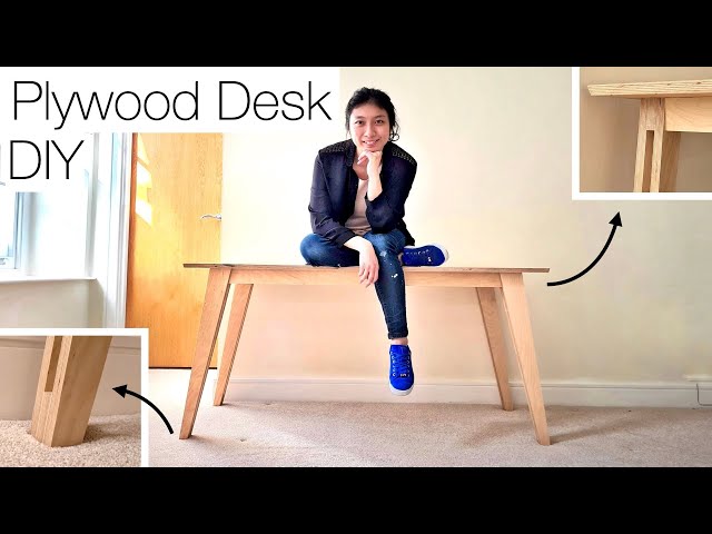 DIY Plywood Desk from 1 sheet | Basic Tools | How to