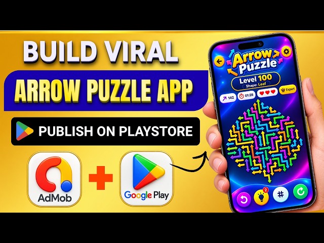 How I Built and Published Trending Arrow Puzzle App on Playstore (Admob + No Code) Hindi 2026