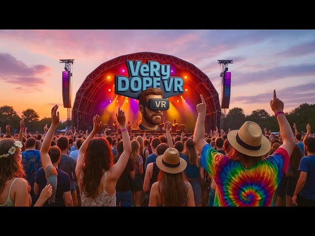Music Festival VR180 Experience! 3D Walkabout 🌚🎷