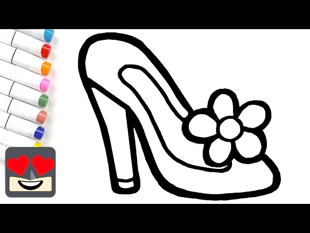 How to Draw a High Heeled Shoe 👠 | Easy Shoe Drawing Tutorial for Beginners ✏️